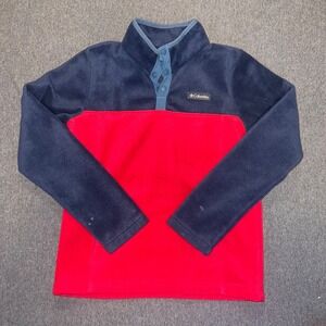 Columbia Pullover Jacket Fleece Boys Size L Blue and Red